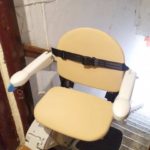 instal·lació de cadira pujaescales FIDUS per a trams d'escala rectes