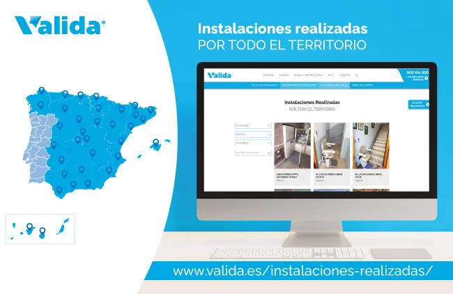 Instalaciones realizadas de salvaescaleras de VALIDA.