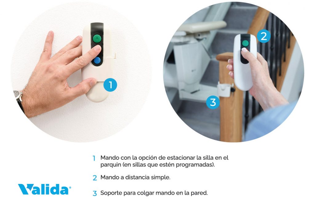 mando a distancia silla salvaescaleras