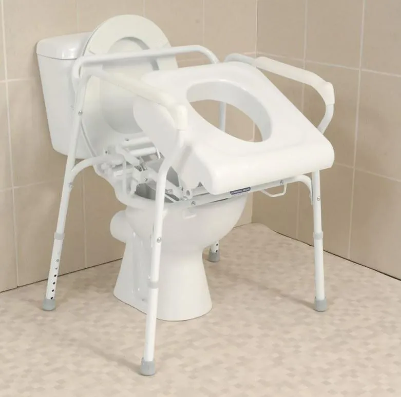 Elevador pel lavabo per a persona con mobilitat reduïda.
