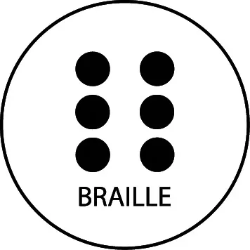Pictograma Braille. Pictograma accesibilidad comunicativa.