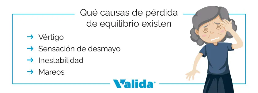 Causas que provocan pérdida de equilibrio.
