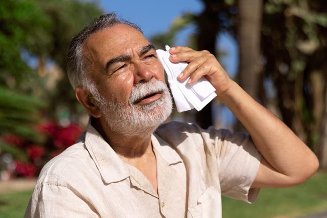 Cop de calor en personas grans