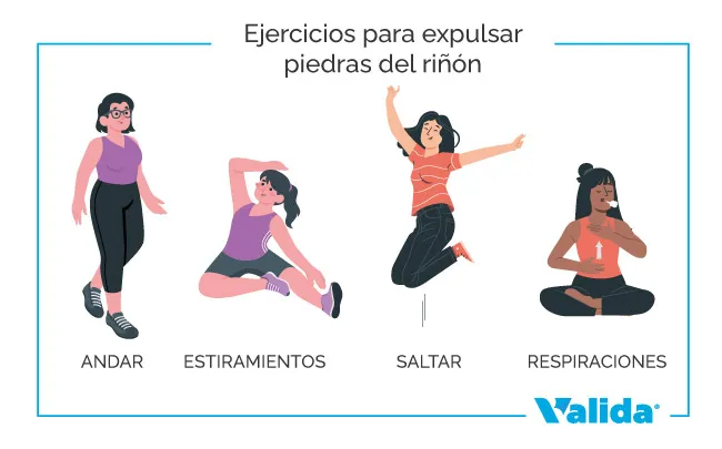 Ejercicios para expulsar piedras del riñón.