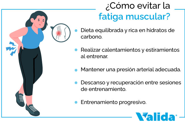 cómo evitar la fatiga muscular